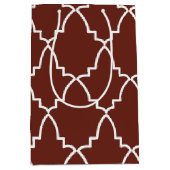 Burgundy Moroccan Lattice Pattern Medium Cadeauzakje (Voorkant)