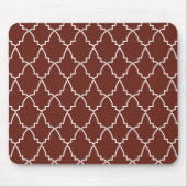 Burgundy Moroccan Lattice Pattern Muismat (Voorkant)