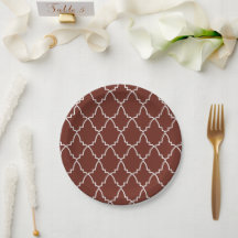 Burgundy Moroccan Lattice Pattern