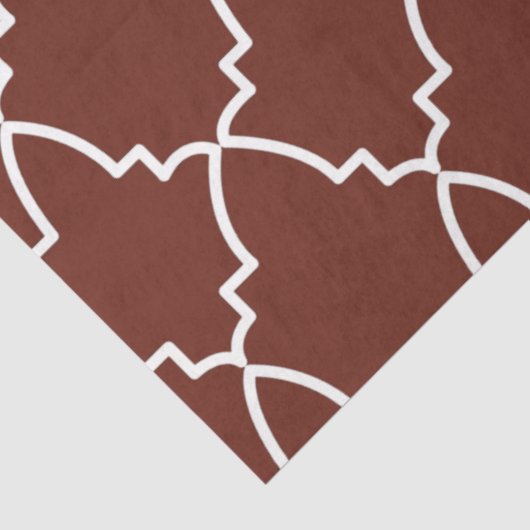Burgundy Moroccan Lattice Pattern Tissuepapier (Detail)