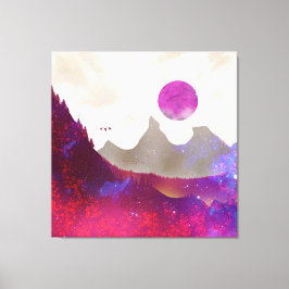 Burgundy Mountains Canvas Afdruk