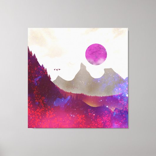 Burgundy Mountains Canvas Afdruk (Voorkant)