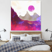 Burgundy Mountains Canvas Afdruk (Insitu (Slaapkamer))