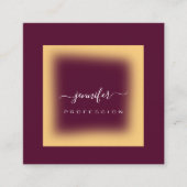 Burgundy Mustard. Artistische witte sociale media Vierkante Visitekaartje (Voorkant)