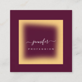 Burgundy Mustard. Artistische witte sociale media Vierkante Visitekaartje