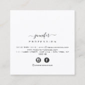 Burgundy Mustard. Artistische witte sociale media Vierkante Visitekaartje (Achterkant)