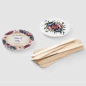 Burgundy Navy and Blush Peony Wedding Floral Handwaaier (Niet-gemonteerd)