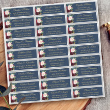 Burgundy Navy Blue Floral Wedding Guest Adres