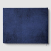 Burgundy Navy Blue Geometric Floral Wedding Gastenboek (Achterkant)