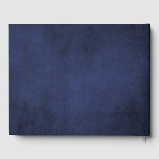 Burgundy Navy Blue Geometric Floral Wedding Gastenboek (Achterkant)