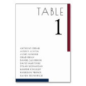 Burgundy Navy Blue Minimalist Wedding Kaart (Voorkant)