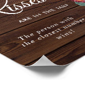 Burgundy & Navy Blue Wood Hoeveel kussens Poster (Hoek)