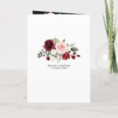 Burgundy Navy Blush Floral Geometric Wedding (Achterkant)