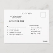 Burgundy Navy Blush Floral Geometric Wedding Briefkaart (Achterkant)