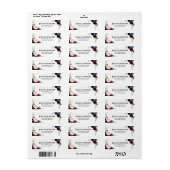 Burgundy Navy Blush Floral Geometric Wedding Etiket (Full Sheet)