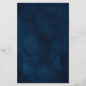 Burgundy Navy Blush Floral Geometric Wedding Menu (Achterkant)