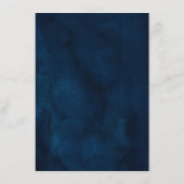 Burgundy Navy Blush Floral Gold Geometric Wedding Informatiekaartje (Achterkant)