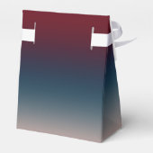 Burgundy Navy Blush Ombre Geometric Wedding Bedankdoosjes (Achterkant)