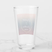 Burgundy Navy Blush Ombre Geometric Wedding Glas (Achterkant)