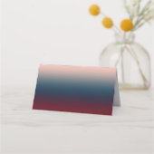 Burgundy Navy Blush Ombre Geometric Wedding Plaatskaartje (Achterkant)