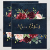 Burgundy Navy Blush Vrijgezellenfeest Recipe Divid (Voorkant / Achterkant)