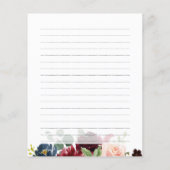 Burgundy Navy Blush Vrijgezellenfeest Recipkaart (Achterkant)