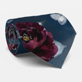 Burgundy Navy Elegant Wedding Stropdas (Opgerold)