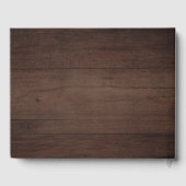 Burgundy Navy Floral Rustic Boho Country Weddensch Gastenboek (Achterkant)