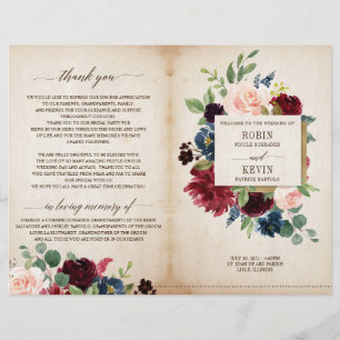 Burgundy Navy Floral vervolgde het programma