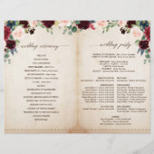 Burgundy Navy Floral vervolgde het programma (Achterkant)