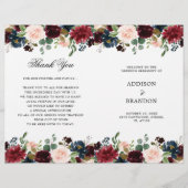 Burgundy Navy Floral vervolgde het programma (Voorkant)