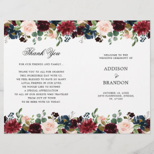 Burgundy Navy Floral vervolgde het programma