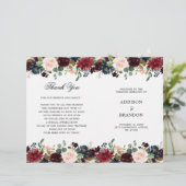 Burgundy Navy Floral vervolgde het programma (Staand voorkant)