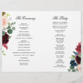 Burgundy Navy Floral vervolgde het programma (Achterkant)