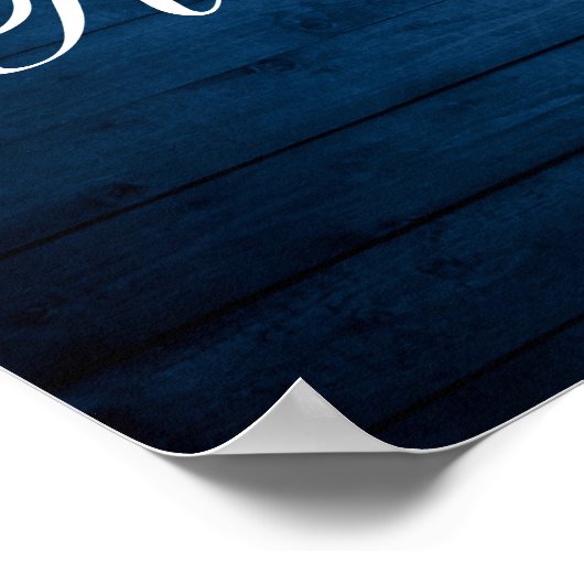 Burgundy Navy Floral Welcome Rehearsal Dinner Sign Poster (Hoek)