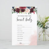 Burgundy navy floral wil baby spel (Staand voorkant)