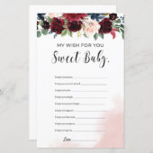 Burgundy navy floral wil baby spel (Voorkant / Achterkant)