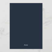 Burgundy Navy Painterly Bloom Wedding Kaart (Achterkant)