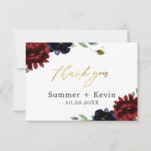 Burgundy Navy Peony Gold Weddenschap Hartelijk dan