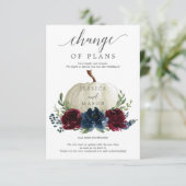 Burgundy Navy Pumpkin - Aankondiging van plannen (Staand voorkant)