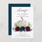 Burgundy Navy Pumpkin - Aankondiging van plannen (Voorkant / Achterkant)