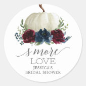Burgundy Navy Pumpkin S'More Love - Favor Stickers (Voorkant)