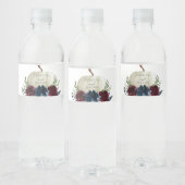 Burgundy Navy Pumpkin Weddenschap Waterfleslabel Waterfles Etiket (Flessen)