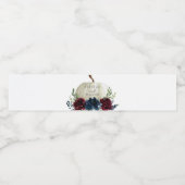 Burgundy Navy Pumpkin Weddenschap Waterfleslabel Waterfles Etiket (Enkel label)