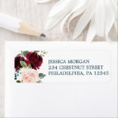 Burgundy Navy Retouradres Label (Insitu)