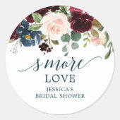 Burgundy Navy S'More Love - Favor Stickers (Voorkant)