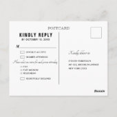 Burgundy Navy String Light mason jar RSVP Briefkaart (Achterkant)