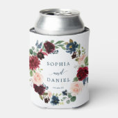 Burgundy Navy Trouw Favoriet Blikkoeler Blikjeskoeler (Blikje Voorkant)