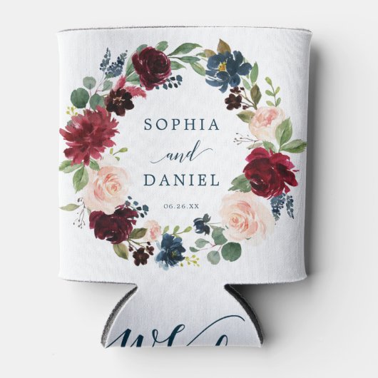 Burgundy Navy Trouw Favoriet Blikkoeler Blikjeskoeler (Voorkant)