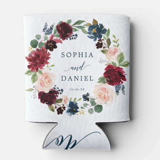 Burgundy Navy Trouw Favoriet Blikkoeler Blikjeskoeler (Achterkant)